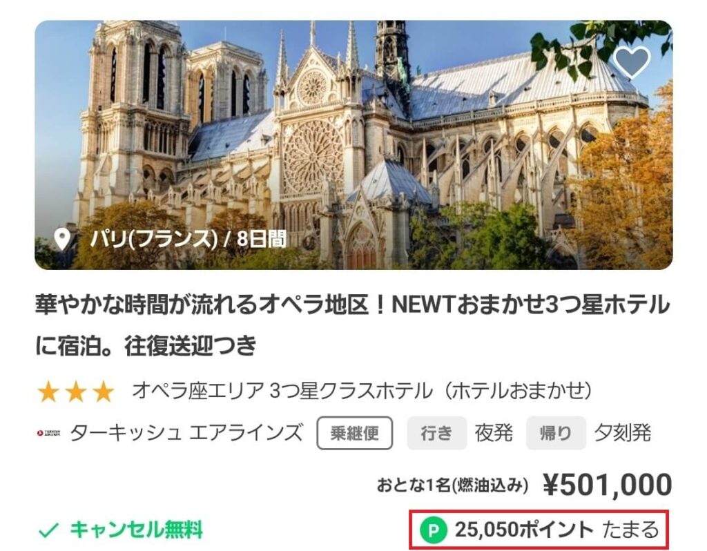 NEWT 50万円ツアー ポイント